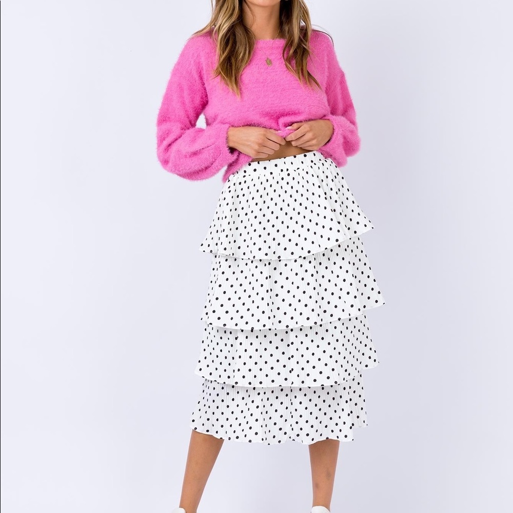 Princess Polly White Charlton Midi Skirt